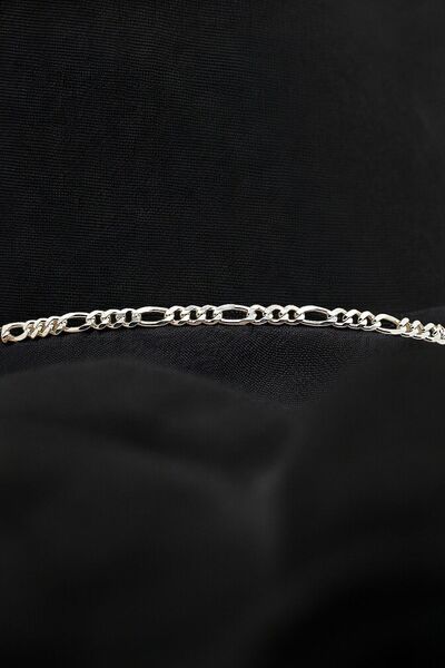 ADA LİFE GÜMÜŞ 925 Ayar Gümüş 4mm Figaro Erkek Zincir Bileklik (ÖZEL KUTULU)