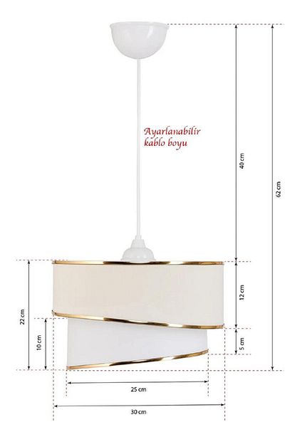 571 Store Stylish Looking Single Pendant Lamp Chandelier Kumash - Başlk Living Room-Hutfah-Hol Children's Room Chandelier