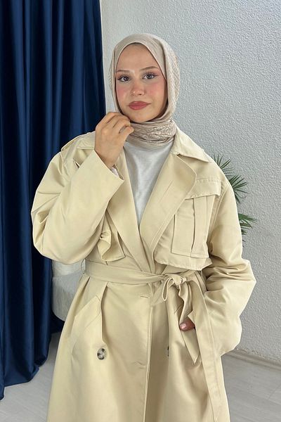 lurex moda Qastel Trench Coat