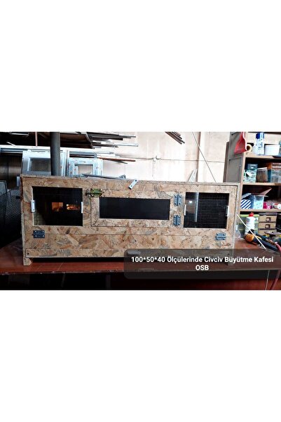 Harikalar Diyarı Çiftlik Otomatik Isıtıcılı Civciv Kafesi - 100x50x40 Ölçülerinde Modern Civciv Kafesi - Civciv Anna Kucağı