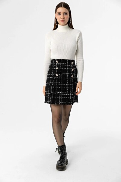 citycenterfashion Жіноча міні-спідниця з твіту в клітинку cty-шим-екозе спідниця