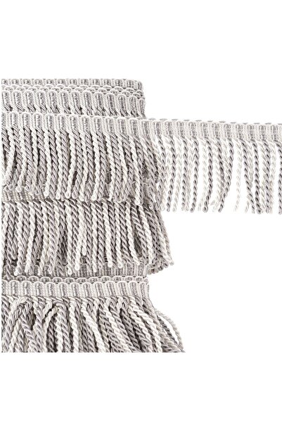 MEFAKS TEKSTİL 8 cm Bulyon Saçak 12 metre – Dekoratif Püsküllü Şerit, Perde v...
