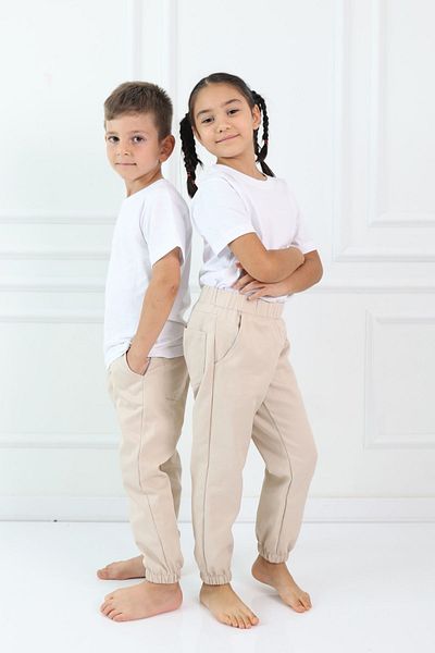 Cuckoo Cotton Gabardine Jogger Pants - Boys' Girls' School Pants with Elastic Waist