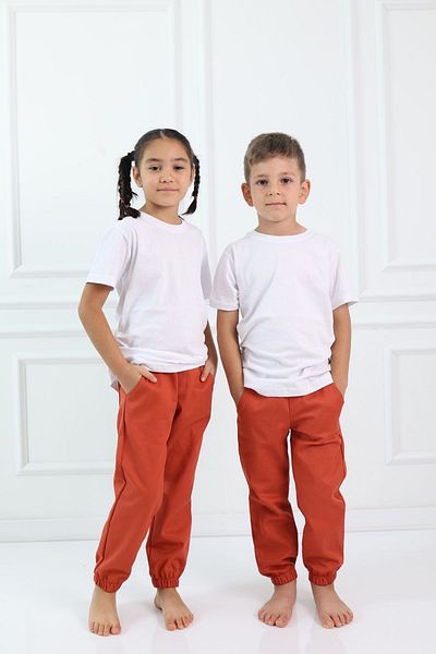 Cuckoo Cotton Gabardine Jogger Pants - Boys' Girls' School Pants with Elastic Waist