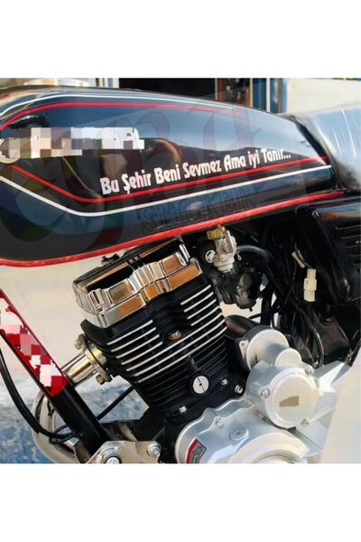 EYBA STİCKER Bu Şehir Beni Sevmez Ama İyi Tanır... Motorsiklet yazı sticker a...