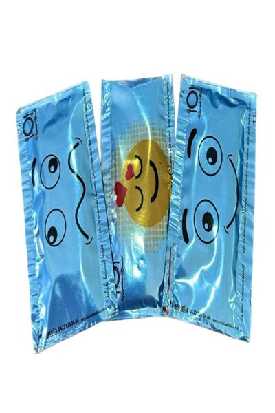 HİLALPAK مناديل مبللة للاستعمال مرة واحدة 500 قطعة 6x10 سم (طباعة رموز تعبيرية)