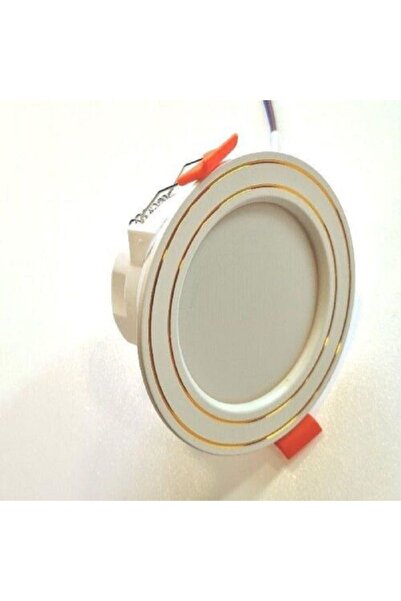 ERBAY 10 Adet 6w 3 Renkli Spot – Beyaz-Gold Çizgi