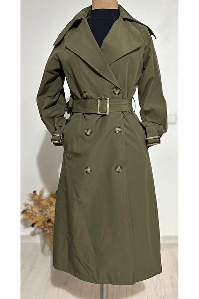 Arestill Kemik Toka Detaylı Uzun Trençkot