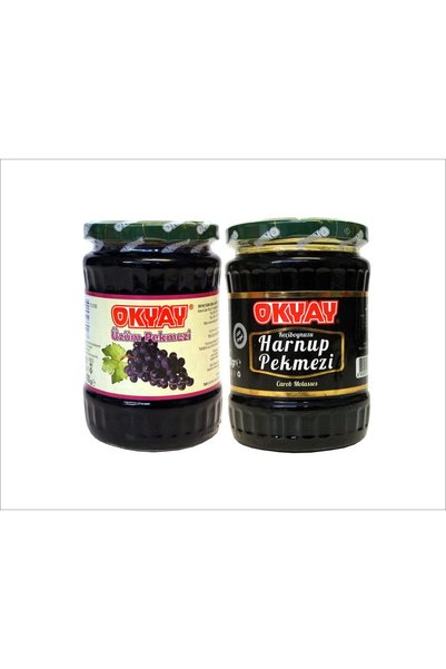 Okyay AVANTAJ PAKETİ 2'Lİ! (700 GR. ÜZÜM PEKMEZİ VE 700 GR. HARNUP PEKMEZİ)