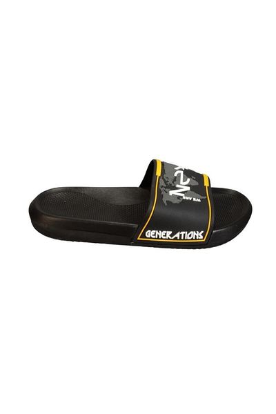 GEZER Men's Grey-Navy Black Comfortable Slippers - Suitable for Pool and Garden