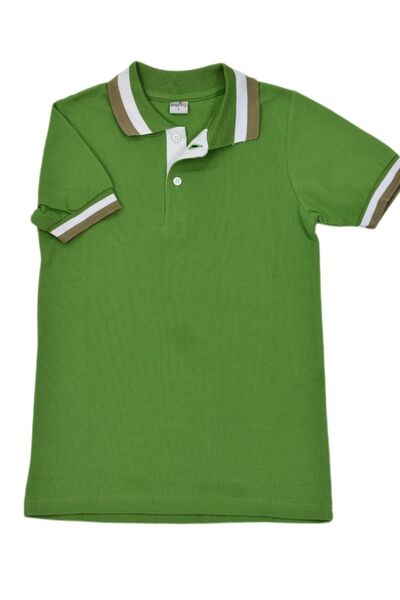 BAGLAN Tricou verde cu gât polo pentru colegiu - IMM BGL-IMP-O-M