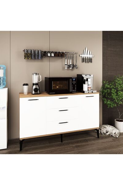 Kalender Dekor Almata Çok Amaçlı Dolap,modern Konsol, Mutfak Dolabı, Çekmeceli Dolap, Kahve Köşesi, Şifonyer Alt02