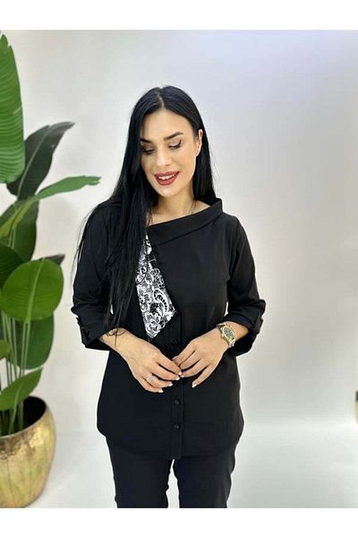 GÖKSEL Asymmetric Collar Plus Size Blouse