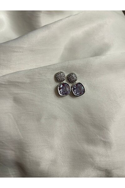 Store Mini Kare Taş Küpe