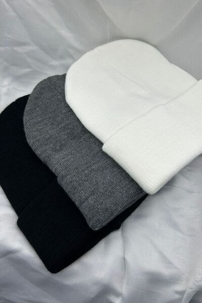 KISCHE Unisex Men's Women's Flexible Comfortable Winter Windproof Black, White, Smoked Beanie