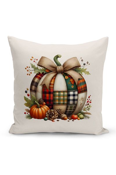 Bertille Home Autumn Series - Double Sided Digital Printed Throw Pillow Cover (Halloween Pity Cushion Cover)