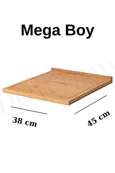 MASTER KİTCHEN Mega Boy Bambu Kesme Tahtası, Hamur Açma Tahtası, Tezgah Üstü ...