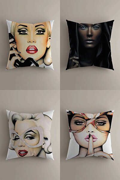 LadiesHome Huse pentru perne decorative digitale cu două fețe cu design speci...