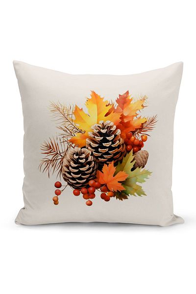 Bertille Home Autumn Series - Double Sided Digital Printed Throw Pillow Cover (Halloween Pity Cushion Cover)