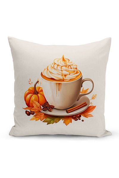 Bertille Home Autumn Series - Double Sided Digital Printed Throw Pillow Cover (Halloween Pity Cushion Cover)