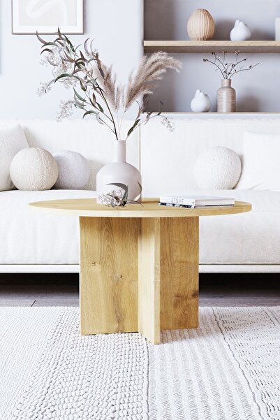 OBİ Atölye NOVA Tekli Orta Sehpa, İskandinav Stil, Bohem, 72 cm - Safir Meşe