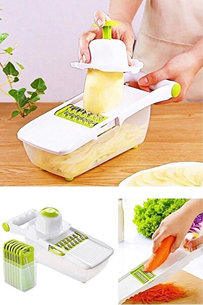 Rosemor Hazneli Sebze Patates Dilimleyici Doğrayıcı Rendeleme Kesici