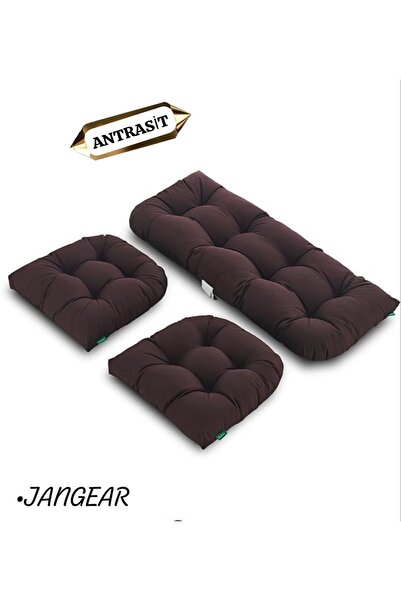 JANGEAR Розкішний балконний комплект з ротангових м'яких подушок Lotus для тераси, 3 частини, 120x50 см, 50x50 см