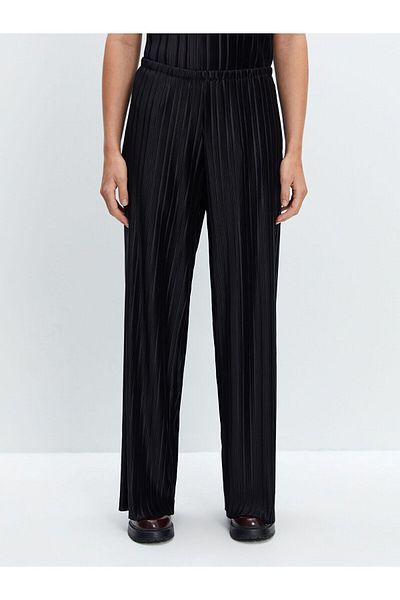 LC Waikiki Lcw Women's - Textured and Elastic Waist Pants