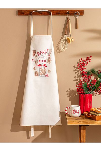 LC Waikiki Light Beige Kitchen Apron - Printed Design