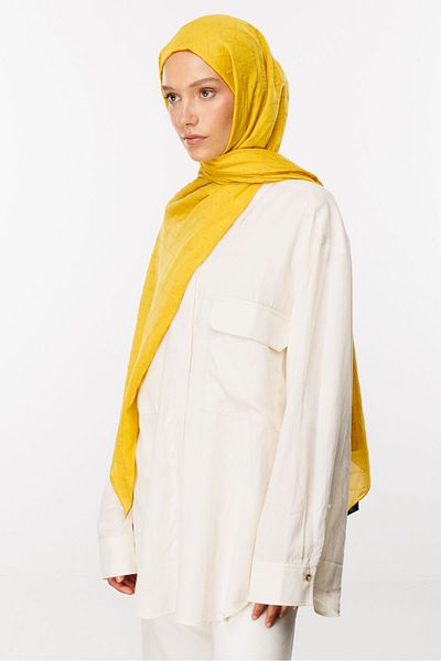 Mooncorn Σάλι Bamboo Jacquard - Σχέδιο Βερίκοκο