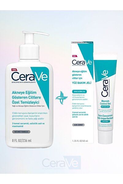CeraVe Akneye Eğilim Gösteren Ciltler Için Yüz Bakım Jeli 40 ML & Akneye Eğil...