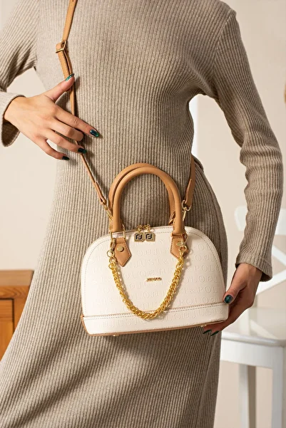 Just Polo حقيبة يد وكتف نسائية مطبوعة منقوشة - إكسسوار سلسلة قابل للفصل