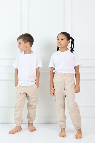 Cuckoo Cotton Gabardine Jogger Pants - Boys' Girls' School Pants with Elastic Waist