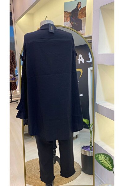 Invee Black Lace Guppy Invee Sleeve Shirt 7020