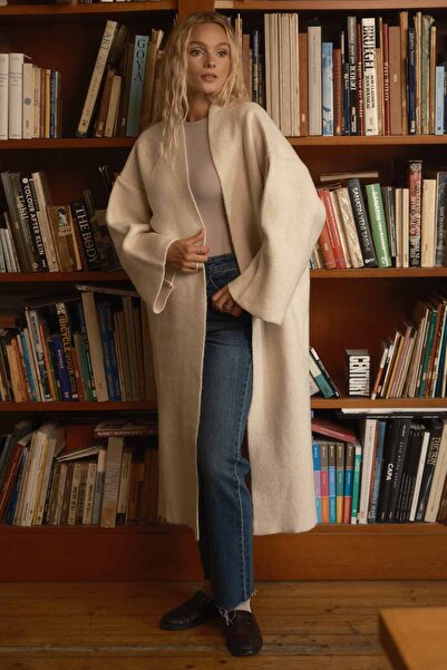 Hooopstore Stone Colored Oversize Cardigan