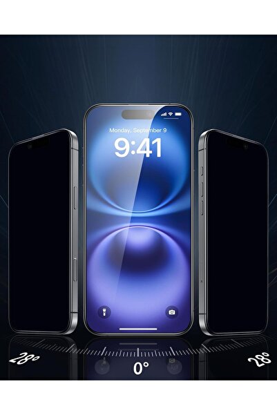 Powerfox iPhone 16 Uyumlu Darbelere Karşı Dayanıklı Yandan Bakınca Görünmeyen...