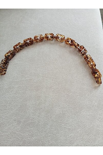 hobi duragı Leopar Desenli Akrilik Birbirine Geçmeli Çanta Sapı, Çanta zinciri