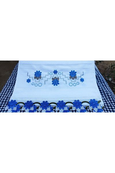 Peacock Υψηλής ποιότητας πετσέτα χεριών με κορδόνια, κεντημένη, κατάλληλη για τσέι
