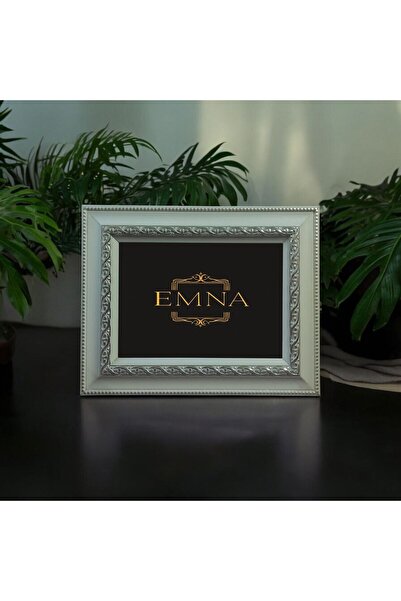 FRAMEHOME Λευκή κορνίζα φωτογραφιών 15x21 εκ. Ασημί Με σχέδιο - Με γνήσιο γυα...