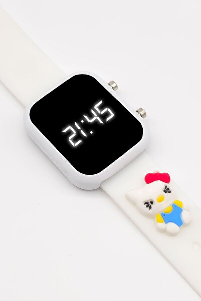tutkanstore Hello Kitty Figürlü Çocuk Kol Saati Dijital Takvimli Kız Kol Saat...