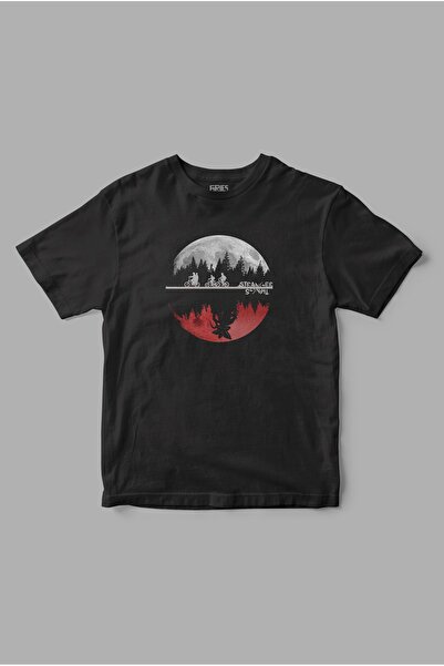 Gries Tricou cu imprimeu Stranger Things „Moon”.