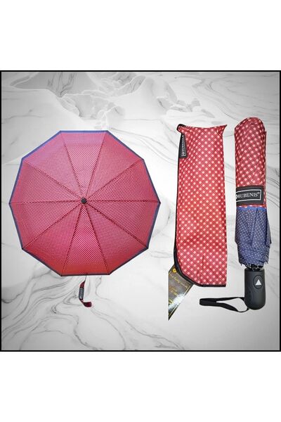 Rubenis Kaliteli 3 Kırmalı 10 Telli Otomatik Açılır Şemsiye