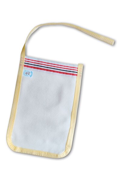 GÖKKUŞAĞI SERİSİ- Sarı Biyeli Kese- Banyo ve Duş Kesesi- Doğal Özel Dokuma Standart Kese