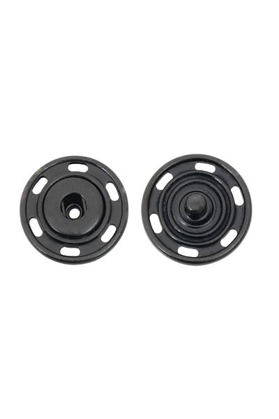 trimist Black Hand Sewn Snap Button - 6 Sets - 23 mm