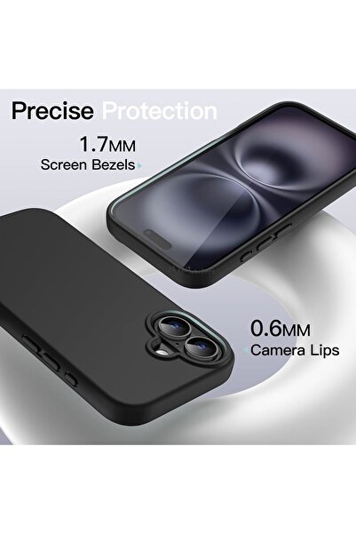 m.tk moveteck İphone 16 Plus Kılıf Lansman Kamera Çıkıntılı Korumalı içi Kadife Yumuşak Renkli Silikon Mat Hisli