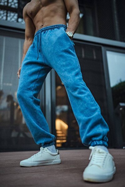 İLKCET MODA Oversize Washed Basic αθλητική φόρμα κάτω