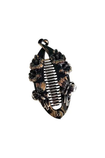 little Luv مشبك موز منقوش بألوان مختلطة على شكل زهرة