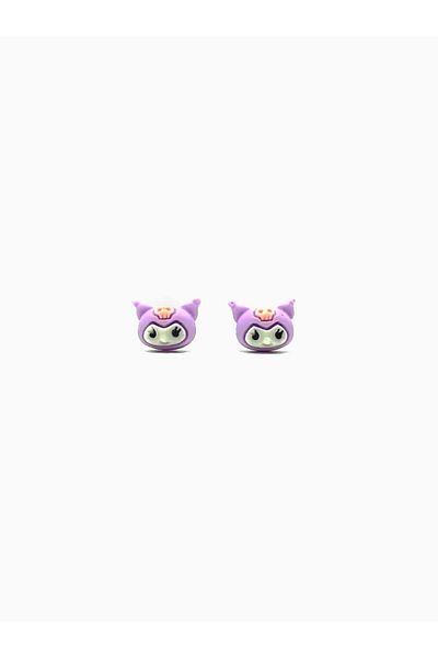 Ayenci Kuromi Designed Silver Children's Earrings