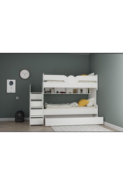 Özel Yapım Komple Mdf Ranza 3.kişilik 1.kalite Aksesuar