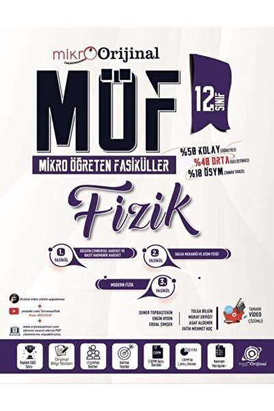 Orijinal Yayınları Orijinal Mikro 12. Sınıf Fizik Möf Mikro Öğreten Fasiküller